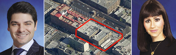 From left: Gabriel Saffioti, an aerial shot of 103-119 North 3rd Street in Williamsburg and Nicole Rabinowitsch