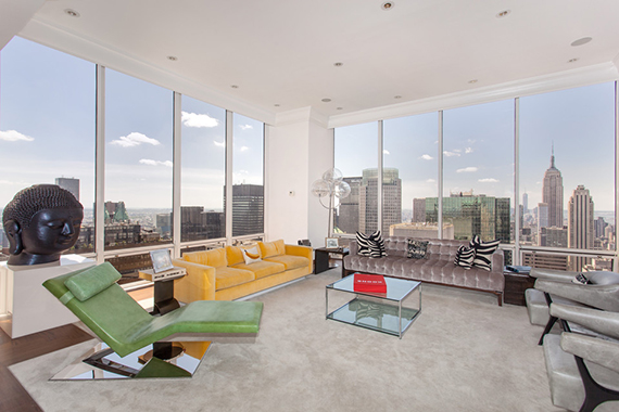 Guccis' duplex penthouse on the 50th and 51st floors of the Olympic Tower (credit: Brown Harris Stevens)