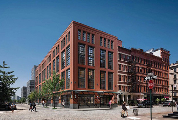 A rendering of 456 Greenwich Street in Tribeca (credit: Stephen B. Jacobs Group)