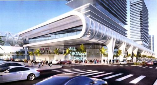 Rendering of All Aboard Florida's planned Miami station.