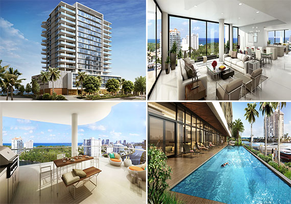Renderings of the AquaBlu project at 920 Intracoastal Drive in Fort Lauderdale