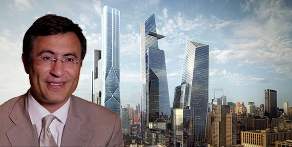 Christopher Hohn and a rendering of Hudson Yards