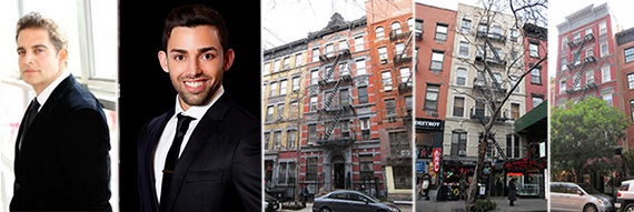 From left: Aaron Jungreis, Raphael Toledano, 253 East 10th Street, 27 St. Mark’s Place and 66 East 7th Street