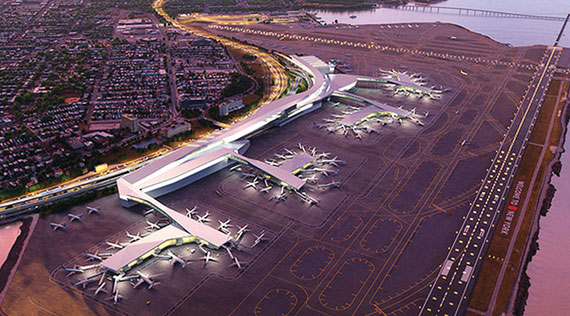 A rendering of the $3.6 billion overhaul of LaGuardia Airport. The first phase is set to break ground next year and open to passengers in 2019.