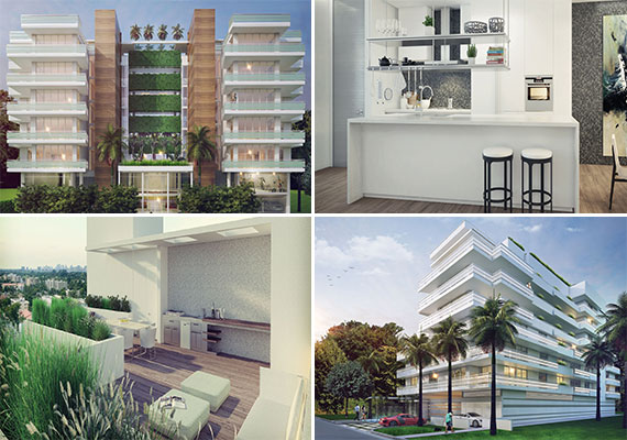 Renderings of the Le Jardin Residences (top) and Pearl House (bottom)
