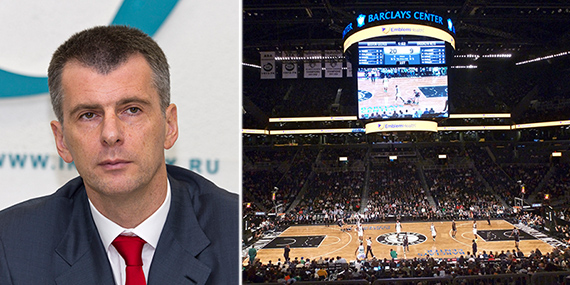 Mikhail Prokhorov and a Brooklyn Nets game at Barclays Center