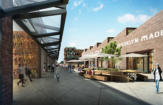 Rendering of Red Hook Innovation Studios in Brooklyn (credit: RAFT Architects)