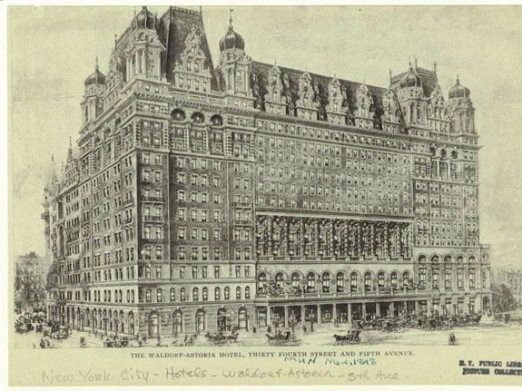 the-original-waldorf-astoria-hotel-opened-in-the-1890s-combining-the-astor-and-waldorf-hotels-it-was-destroyed-in-1929-and-the-hotel-moved-to-its-new-location-in-the-city-where-it-still-stands-today