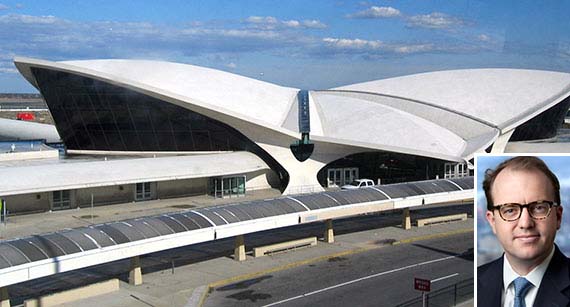 TWA terminal at JFK (inset: MCR's Tyler Morse)