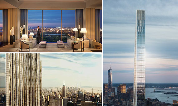 Renderings of 111 West 57th Street (credit: SHoP Architects)