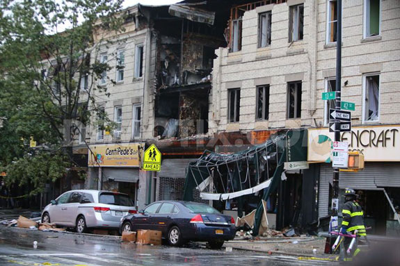 The aftermath of the Borough Park explosion