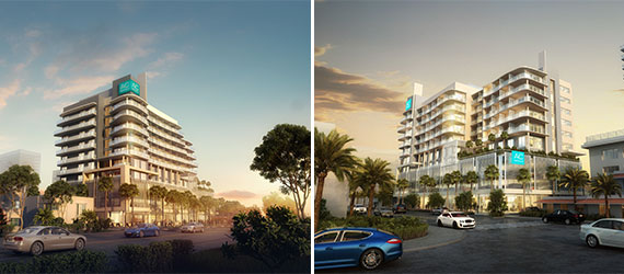 Renderings of the planned 175-room AC Hotel in Fort Lauderdale Beach