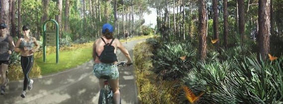 A rendering of the proposed Ludlam Trail