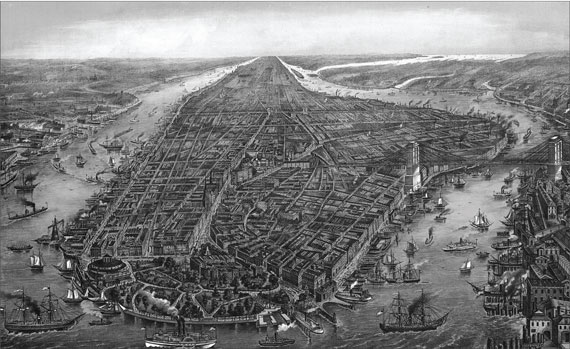 Manhattan circa 1873, when many of these builders were making their mark on the island’s skyline.
