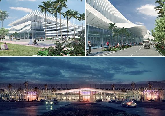 Renderings of the Miami Beach Convention Center