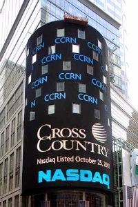 NASDAQ-listed Cross Country trades under ticker symbol CCRN.