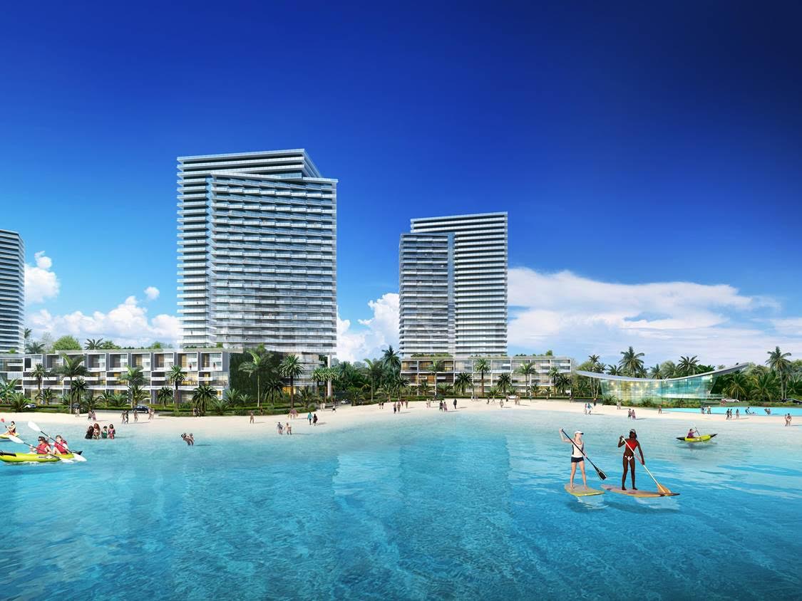Rendering of planned "Crystal Lagoon" at SoLē Mia Miami
