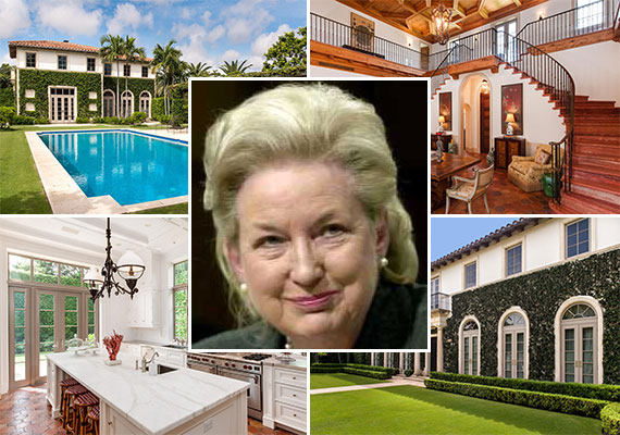 The Palm Beach home at 160 Woodbridge Road and Maryanne Trump Barry