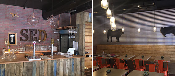 Interior shots of 33's eating space