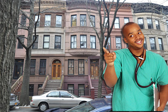 206 West 137th Street in Harlem (center) (inset: Donald Faison)