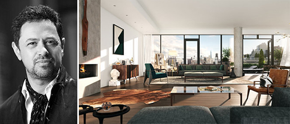 From left: Eran Chen and a rendering of the Flynn at 155 West 18th Street (credit: MARCH)