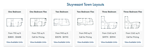 Stuyvesant Town Flex no pricing