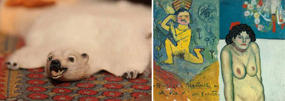 A bear rug in the world's most expensive doll house and “La Gommeuse” by Picasso