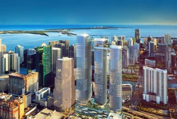 Kobi Karp rendering of an unnamed 80-story tower in downtown Miami