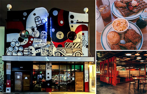 Clockwise from left: Prohibition Miami, Pies 'n' Thighs (via Instagram) and TALDE Miami Beach