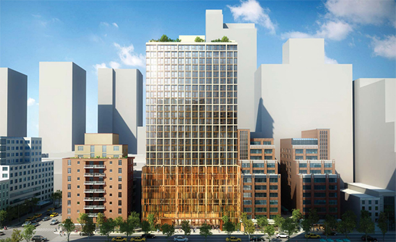 Rendering of 351 West 38th Street in the Garment District (credit: Marvel Architects)
