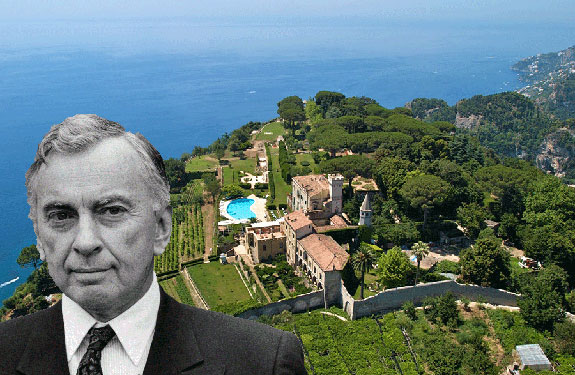 Gore Vidal and his home on the Amalfi Coast