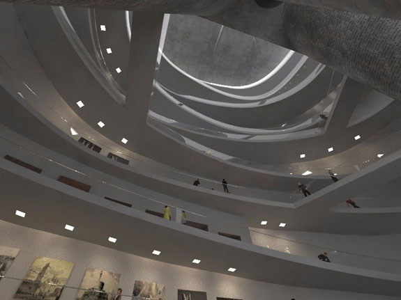 A museum inside the statue would display ancient Greek treasures currently stored away.