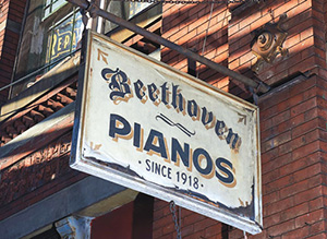 A warehouse for Beethoven Pianos is a vestige of the Bronx's past, when it was home to as many as 60 piano factories. (Credit: Michael McWeeney)