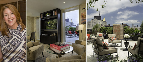 From left: Jill Mangone and 18 Gramercy Park South in Gramercy