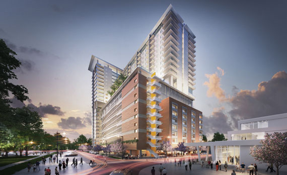 Florida East Coast’s West Palm Beach station will be home to 275 rental units.