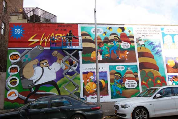 Mural on Walton Avenue in the West Bronx (credit: Alberto Serrano and the Royal KingBee)