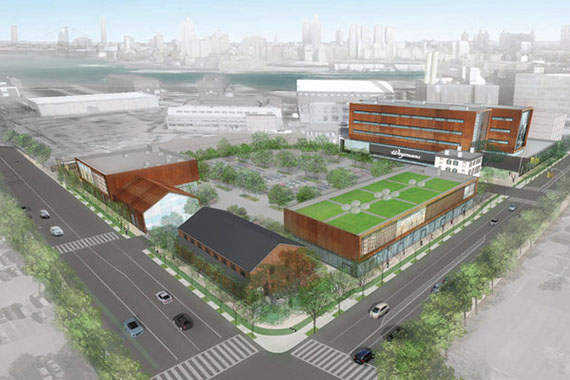 A rendering of the Admiral's Row redevelopment at the Brooklyn Navy Yard (credit: Beyer Blinder Belle)