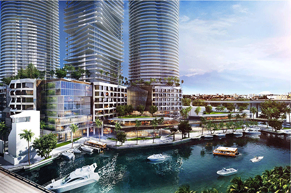 A rendering of Chetrit's Miami River project