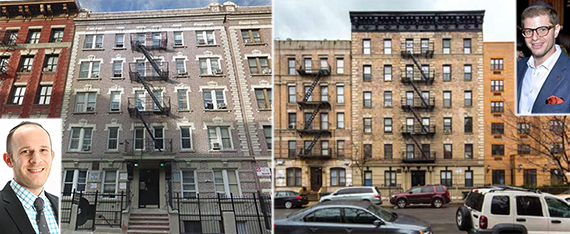 From left: 432 West 163rd Street and 516 West 169th Street (inset: Adam Mermelstein and Steven Vegh)