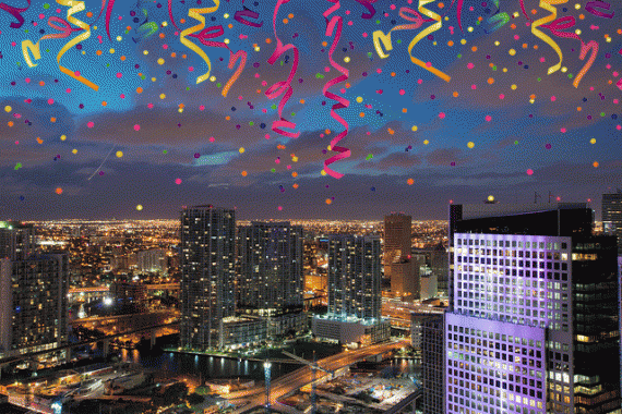 A 2013 photo of the Miami skyline from Brickell (Credit: Gabriel Kaplan)