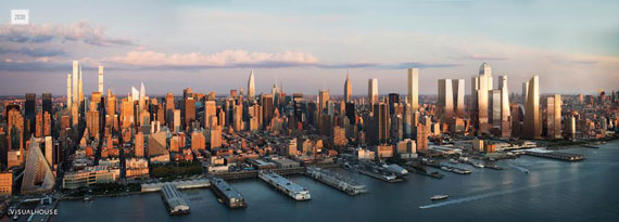 A predictive rendering of Manhattan's skyline in 2030 by Visualhouse (Click to enlarge)