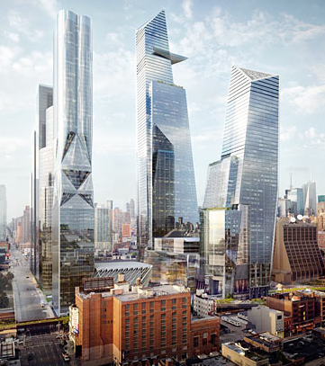 A rendering of Hudson Yards New York.