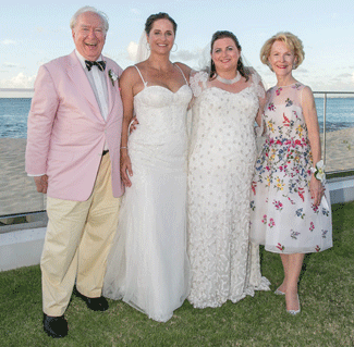 From left: Stribling-Kivlan’s step-father Guy Robinson, Rebecca Cleary, Elizabeth Ann Stribling-Kivlan and Elizabeth Stribling