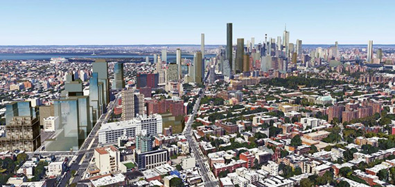 Artist rendering of Brooklyn’s skyline in 2020 (credit: CityRealty)
