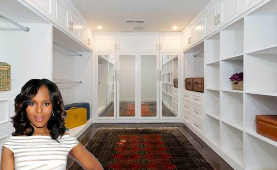 Kerry Washington has a closet fit for a queen at her Los Angeles house.