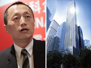 From left: China Vanke's Yu Liang and 100 East 53rd Street in Midtown