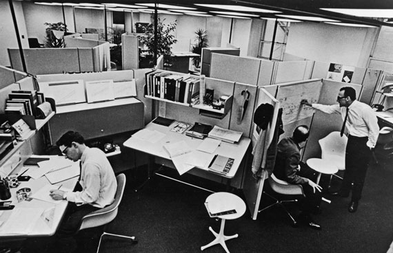 Robert Propst’s Action Offi ce II, introduced in 1968, is often credited as giving way to the modern office cubicle.