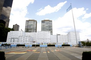 The North Law Building at the United Nations headquarters on the Upper East Side (credit: UN Photos/Paulo Filgueiras)