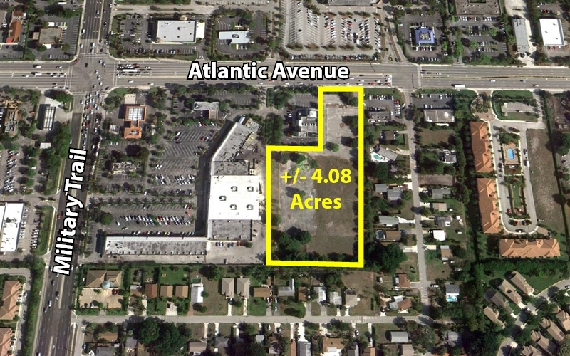 The land at 4840 West Atlantic Avenue in Delray Beach
