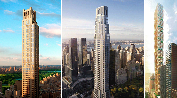 Renderings of 520 Park Avenue, 220 Central Park South And 3 Sutton Place